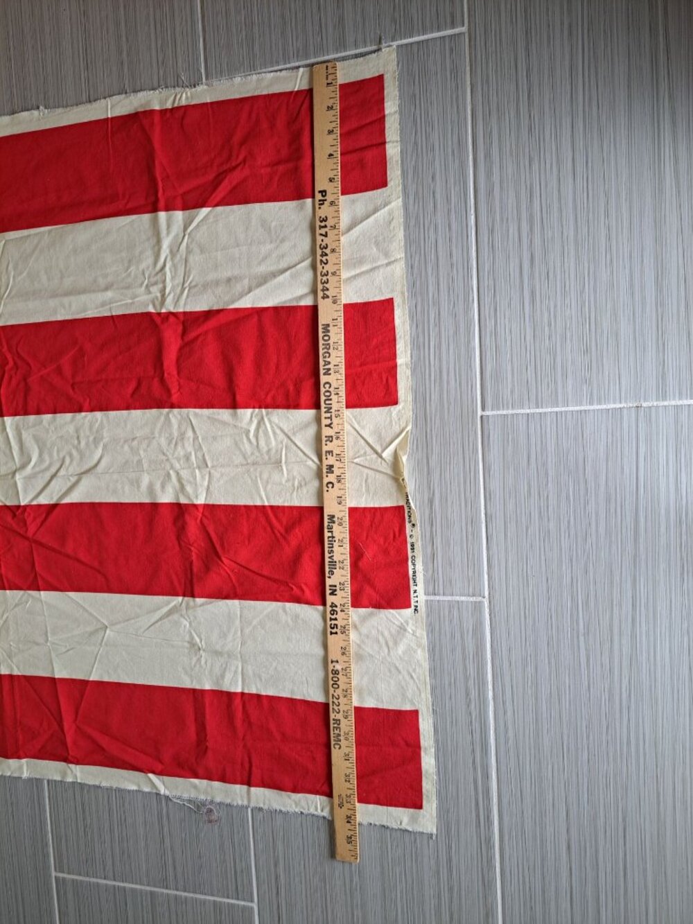 Vtg 1991 Fabric Traditions Bald Eagle USA Flag Panel 34"x44" Banner Patriotic - Picture 7 of 7